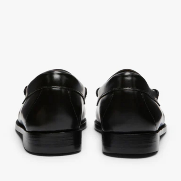 G.H. Bass & Co. Bass Weejuns Black & White Fringe Loafers Size 5 NWT - Picture 5 of 12